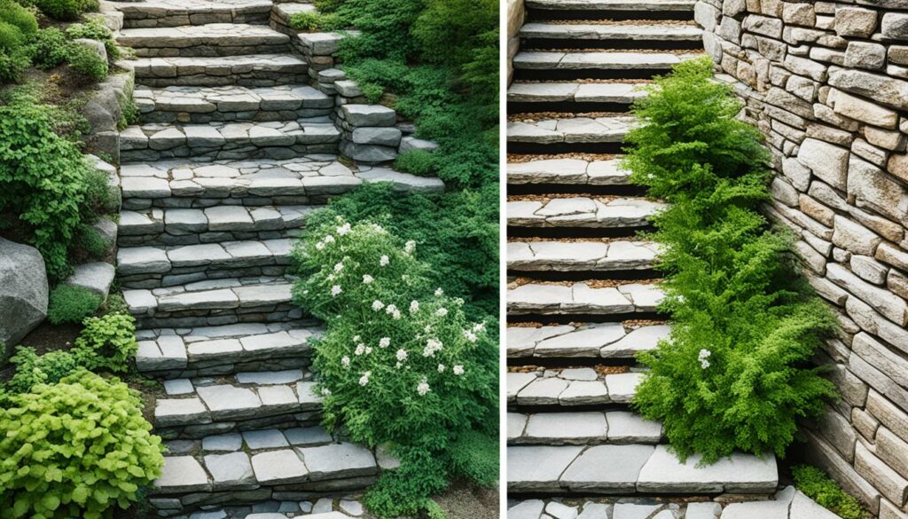 steintreppe modernisieren vorher nachher