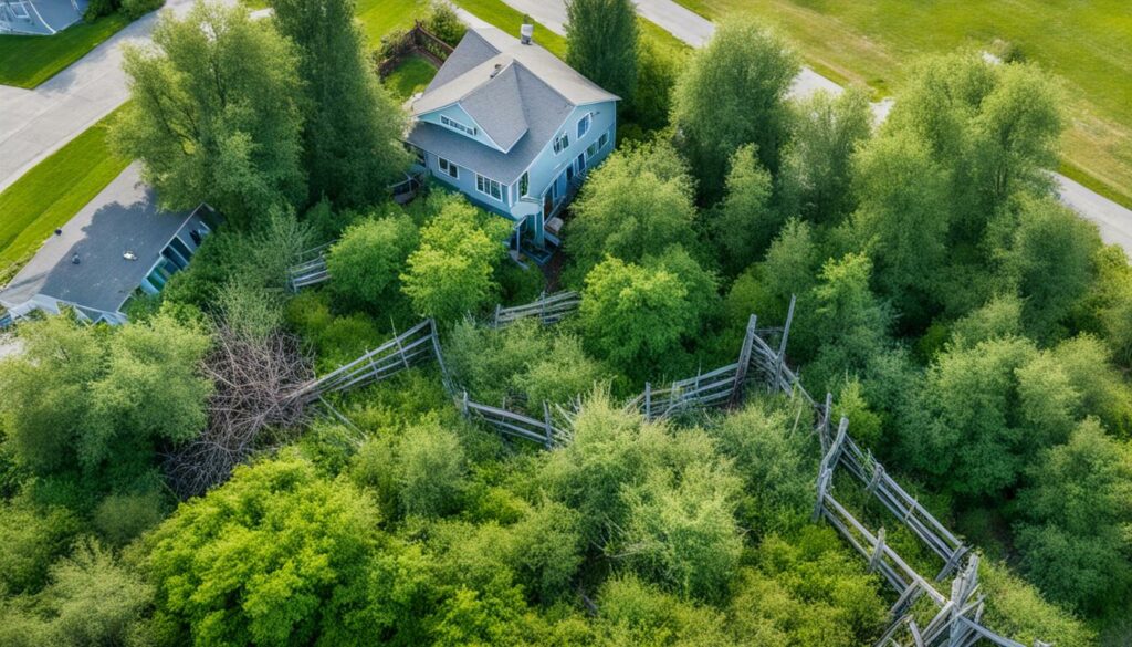 wildwuchs an der grundstücksgrenze